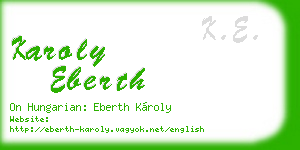 karoly eberth business card